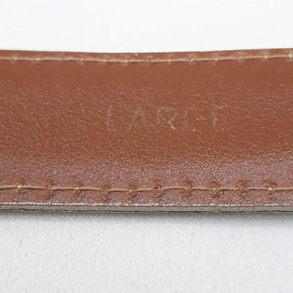 Cipriani Tan Lizard Grain Leather Belt Sz L